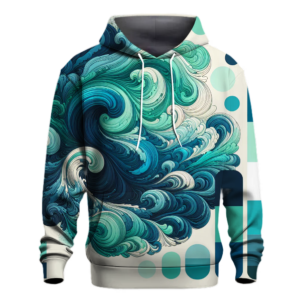 Artistic Ocean Swirl Hoodie