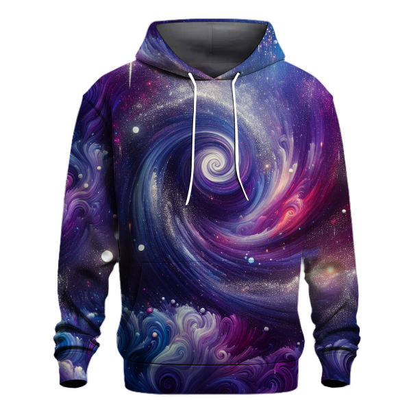 Cosmic Swirls and Stars Hoodie