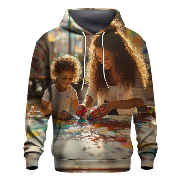 The Canvas of Dreams A Mothers Nurturing Brush Hoodie
