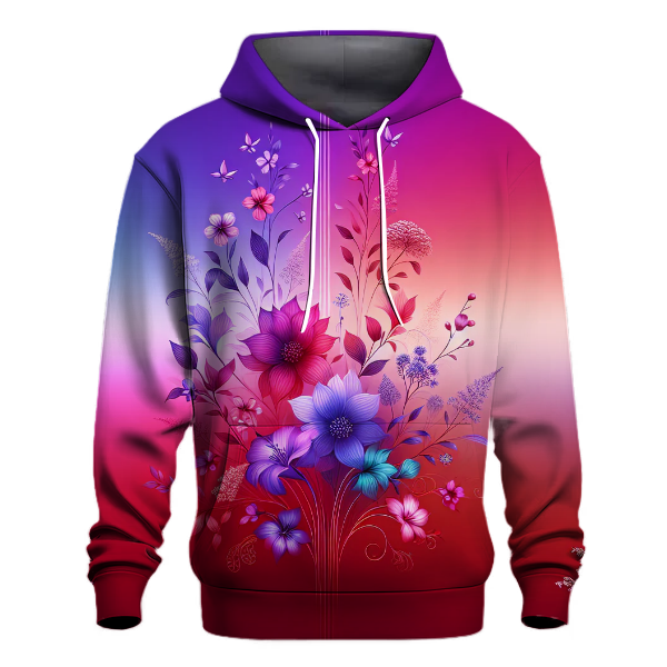 Electric Blossom Fade Hoodie