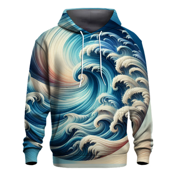 Artful Ocean Swirls Hoodie