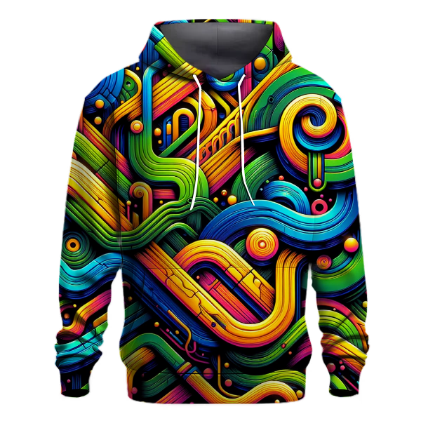 Neon Jungle Maze Hoodie