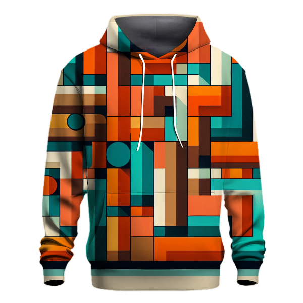 Retro Color Block Fusion Hoodie