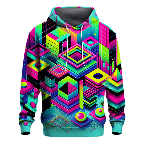 Bright Neon Geometrics Hoodie