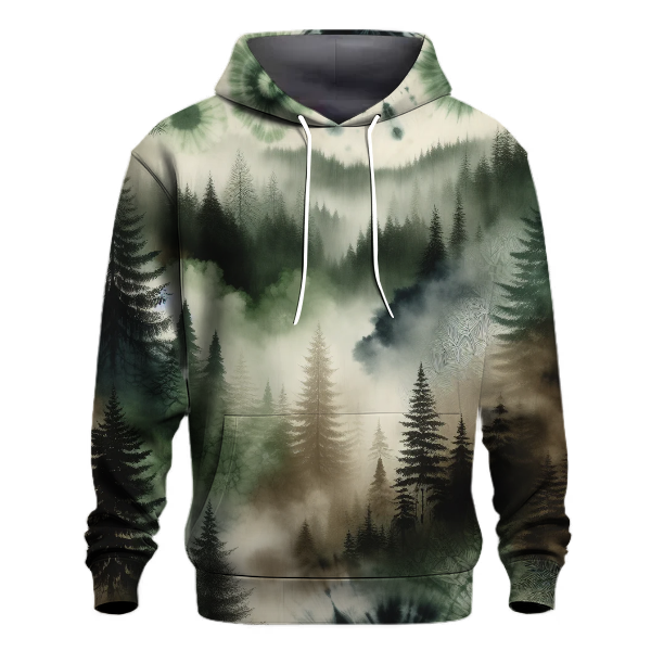 Misty Forest Tie-Dye Hoodie