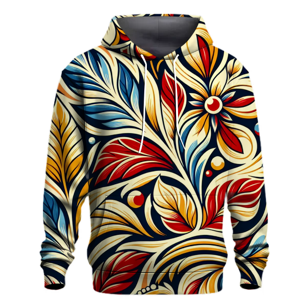 Classic 70s Floral Patterns Hoodie