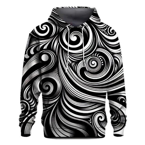 Monochrome Groovy Twist Hoodie