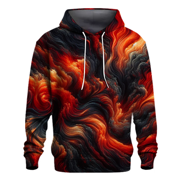 Fiery Lava Flow Tie-Dye Hoodie