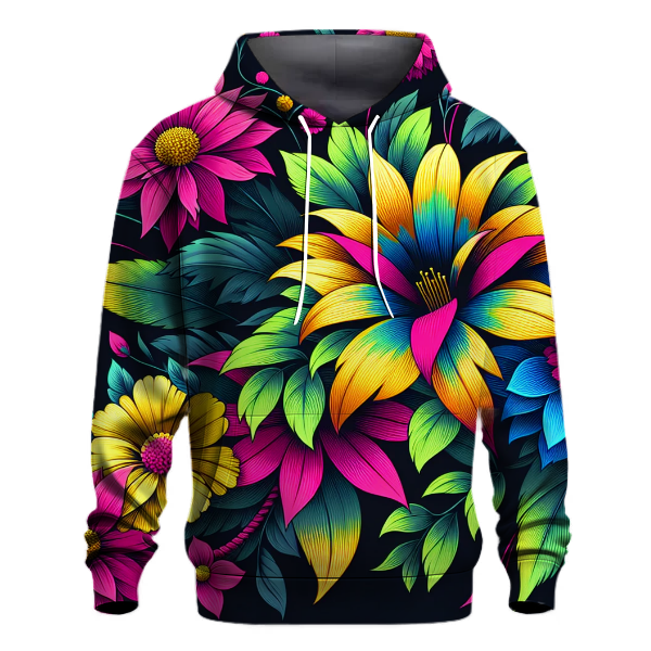 Retro Floral Fusion Hoodie