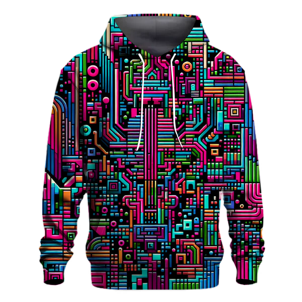Digital Retro Glitch Hoodie