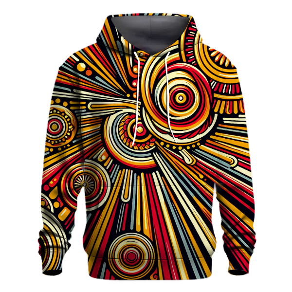 Groovy Sunburst Design Hoodie