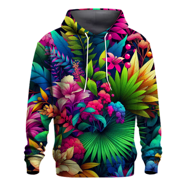 Vibrant Neon Nature Hoodie