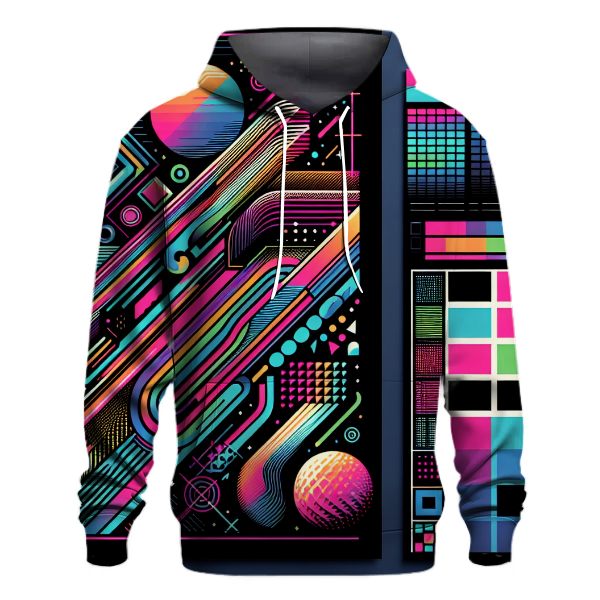 Neon Geo Stripe Hoodie