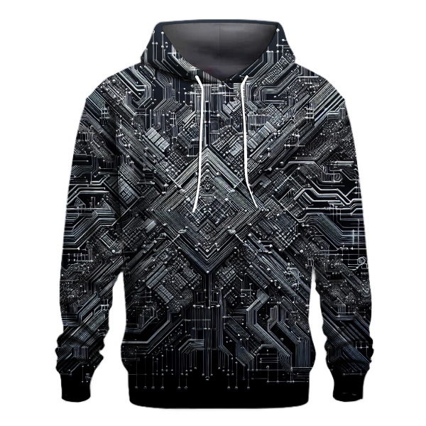 Futuristic Circuitry Illusion Hoodie