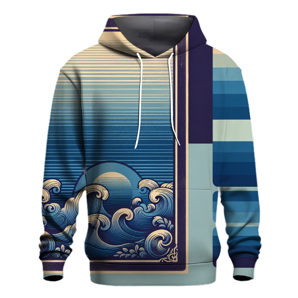 Vintage Indigo Wave Hoodie