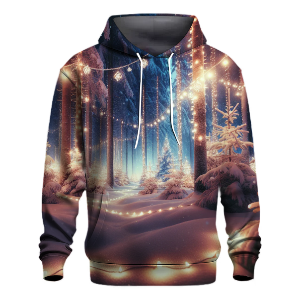 Festive Fairy Lights Forest Hoodie