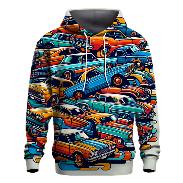 Funky Retro Cars Hoodie