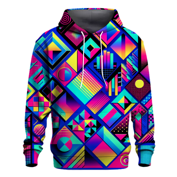 Retro Geometric Splash Hoodie