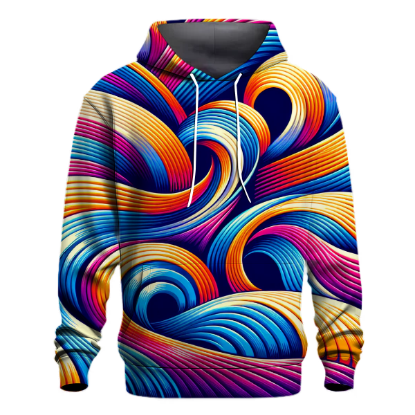 Wave Pattern Explosion Hoodie
