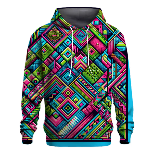 Geometric Neon Oasis Hoodie