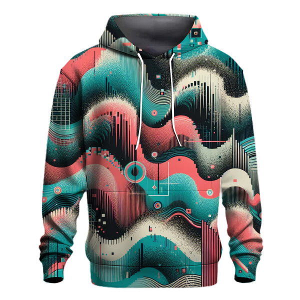 Techno Wave Glitch Hoodie