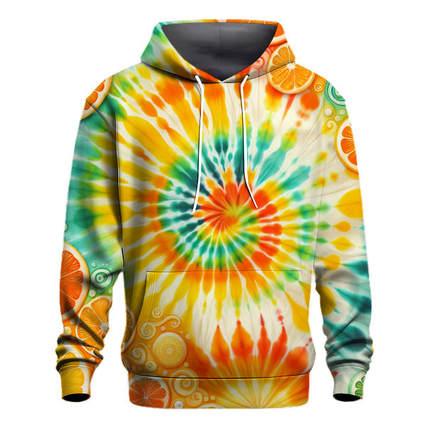Radiant Citrus Swirl Hoodie