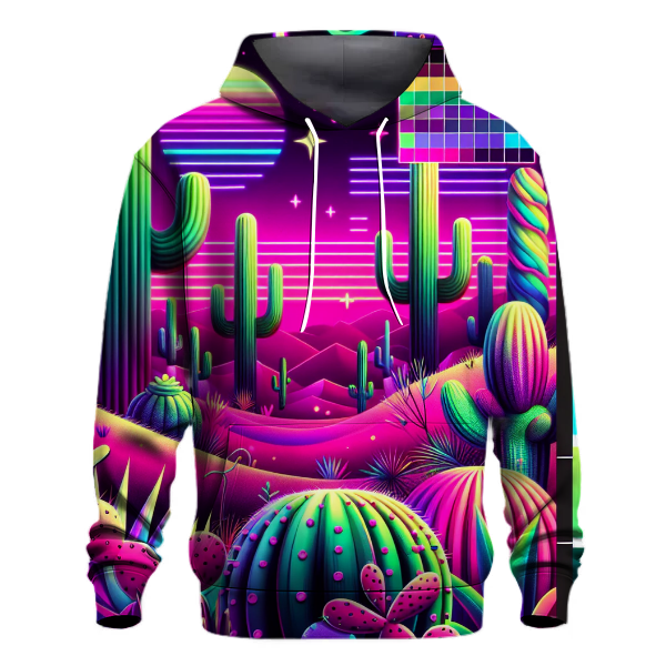 Neon Cactus Vibes Hoodie