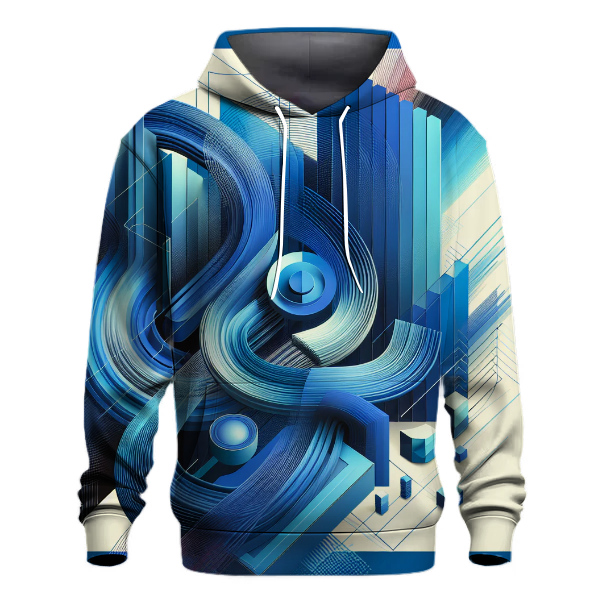 Electric Blue Abstract Hoodie