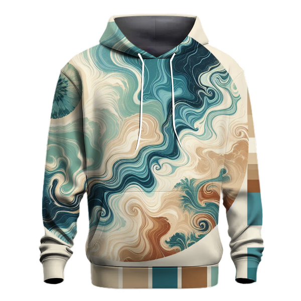 Tidal Pools Tie-dye Design Hoodie