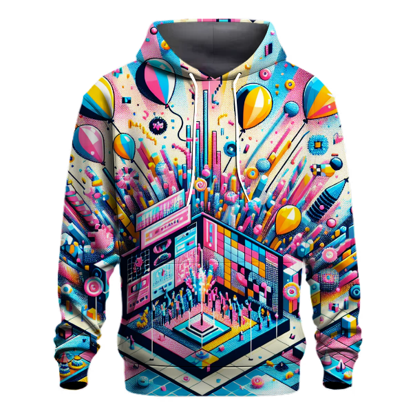 Electric Pixel Party Hoodie