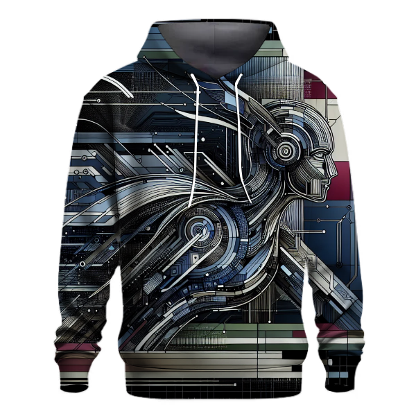 Futuristic Digital Realm Hoodie