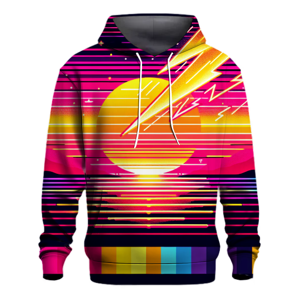 Neon Sunset Flash Hoodie