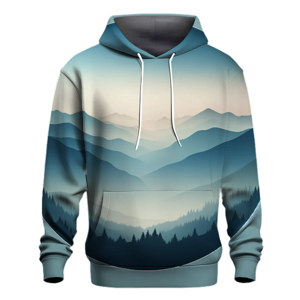 Misty Mountain Gradient Design Hoodie
