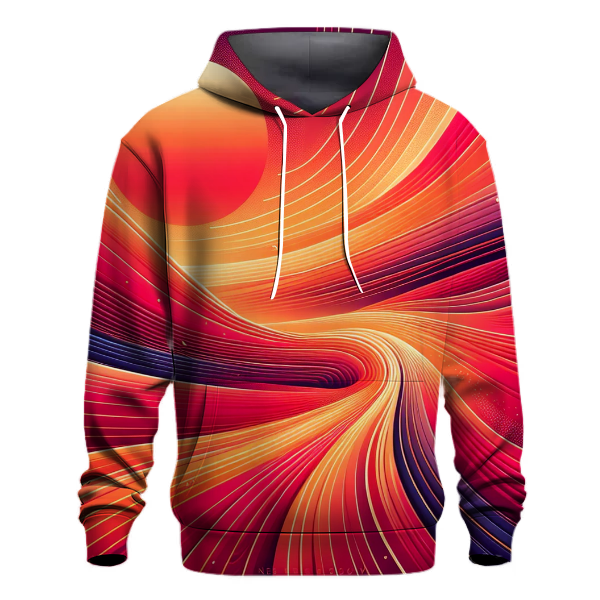 Crimson Coral Sunset Hoodie