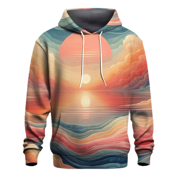 Sunrise Over Water Tie-dye Design Hoodie