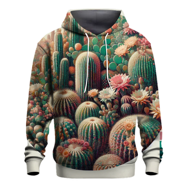 Cactus Bloom Tie-dye Design Hoodie