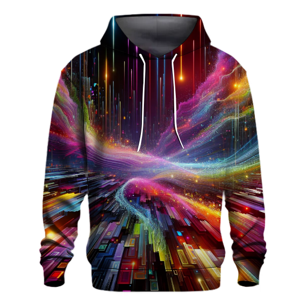 Neon Data Flow Hoodie
