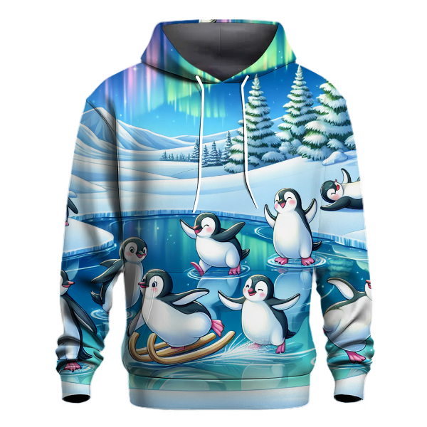 Jolly Penguins on Ice Hoodie