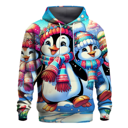 Snowy Penguin Parade Hoodie