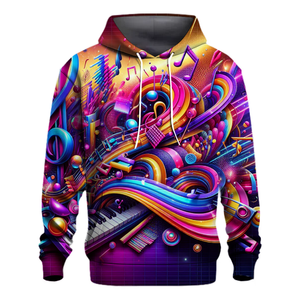 Neon Rhythm and Beats Hoodie
