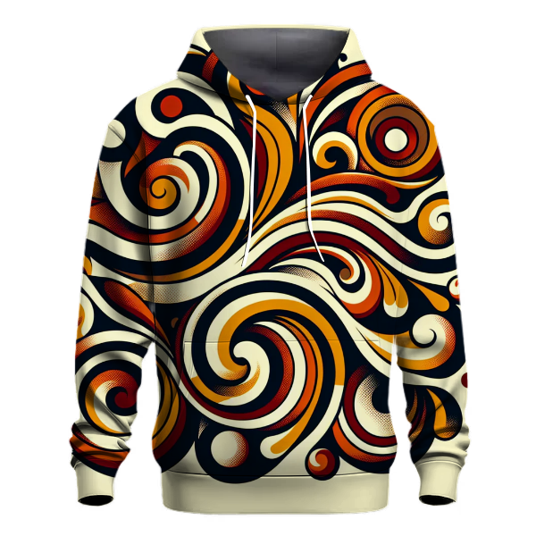 Groovy Retro Swirls Hoodie