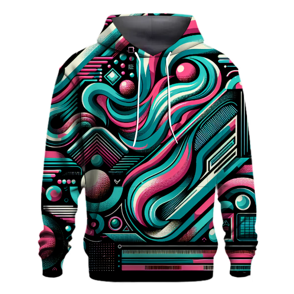 Electro Wave Patterns Hoodie