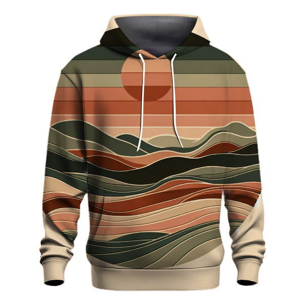 Serene Earth Tone Harmony Hoodie