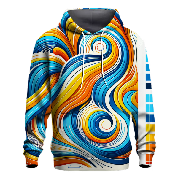 Retro Color Waves Hoodie
