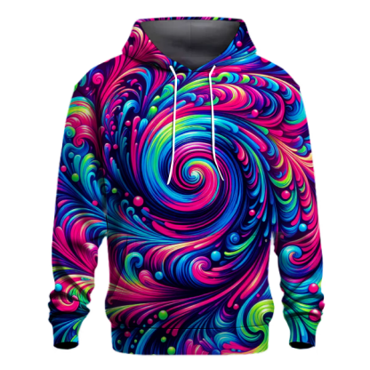 Electric Neon Vortex Hoodie