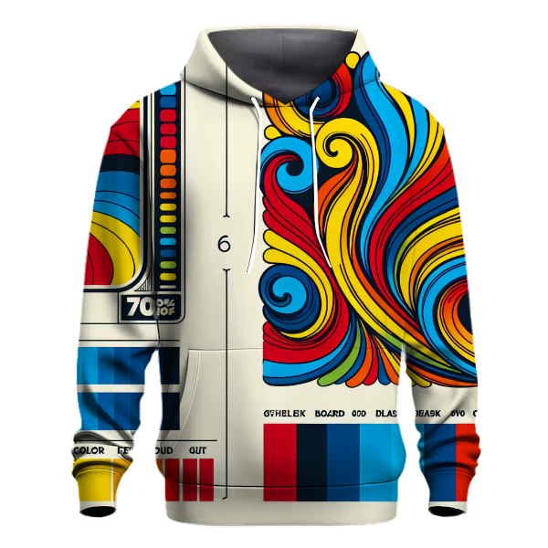 Groovy 70s Tie Dye Burst Hoodie