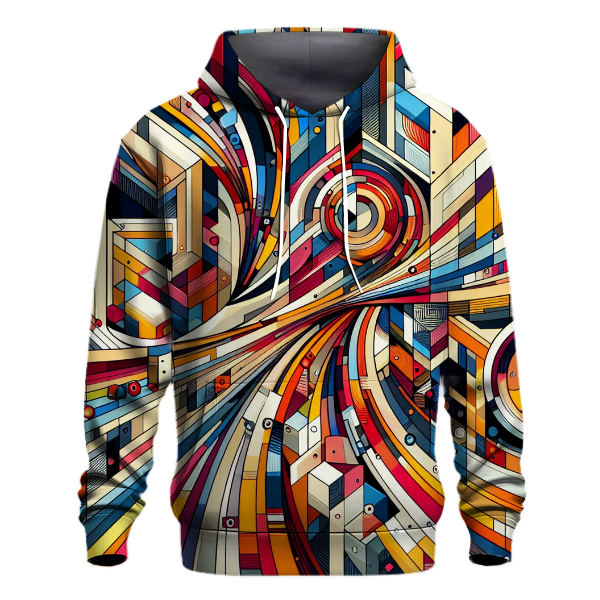 Abstract Retro Groove Hoodie