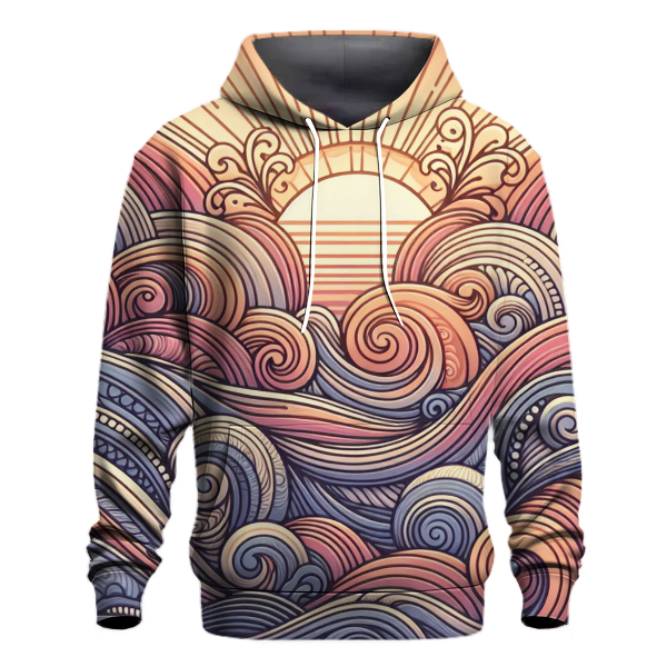 Bohemian Sunset Waves Hoodie