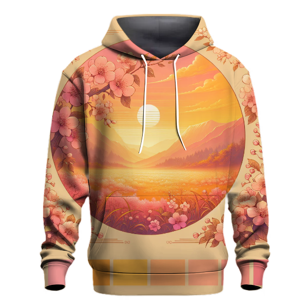 Sunset Blossoms Gradient Hoodie