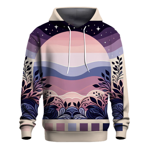 Twilight Harbor Waves Hoodie